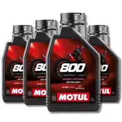 Kit Óleo Motul 800 2t Factory Line Off Road Ester Core 100% Synthetic Com 4 Litros