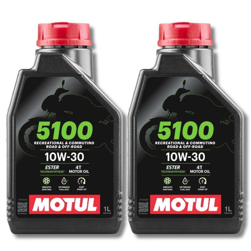 Kit 2 Litros Óleo Motor Moto Motul 5100 SAE 10W-30 4T API SM CB 300F Twister XRE 300 Sahara Falcon Twister 250F NH 300