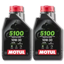 Kit 2 Litros Óleo Motor Moto Motul 5100 SAE 10W-30 4T API SM CB 300F Twister XRE 300 Sahara Falcon Twister 250F NH 300