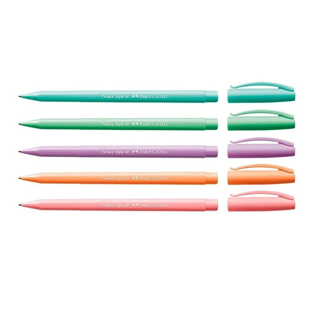 Caneta esferográfica 1.0 Trilux Colors Pastel 032/ES5TP\343605 com 5 unidades Faber-Castell · foto 2