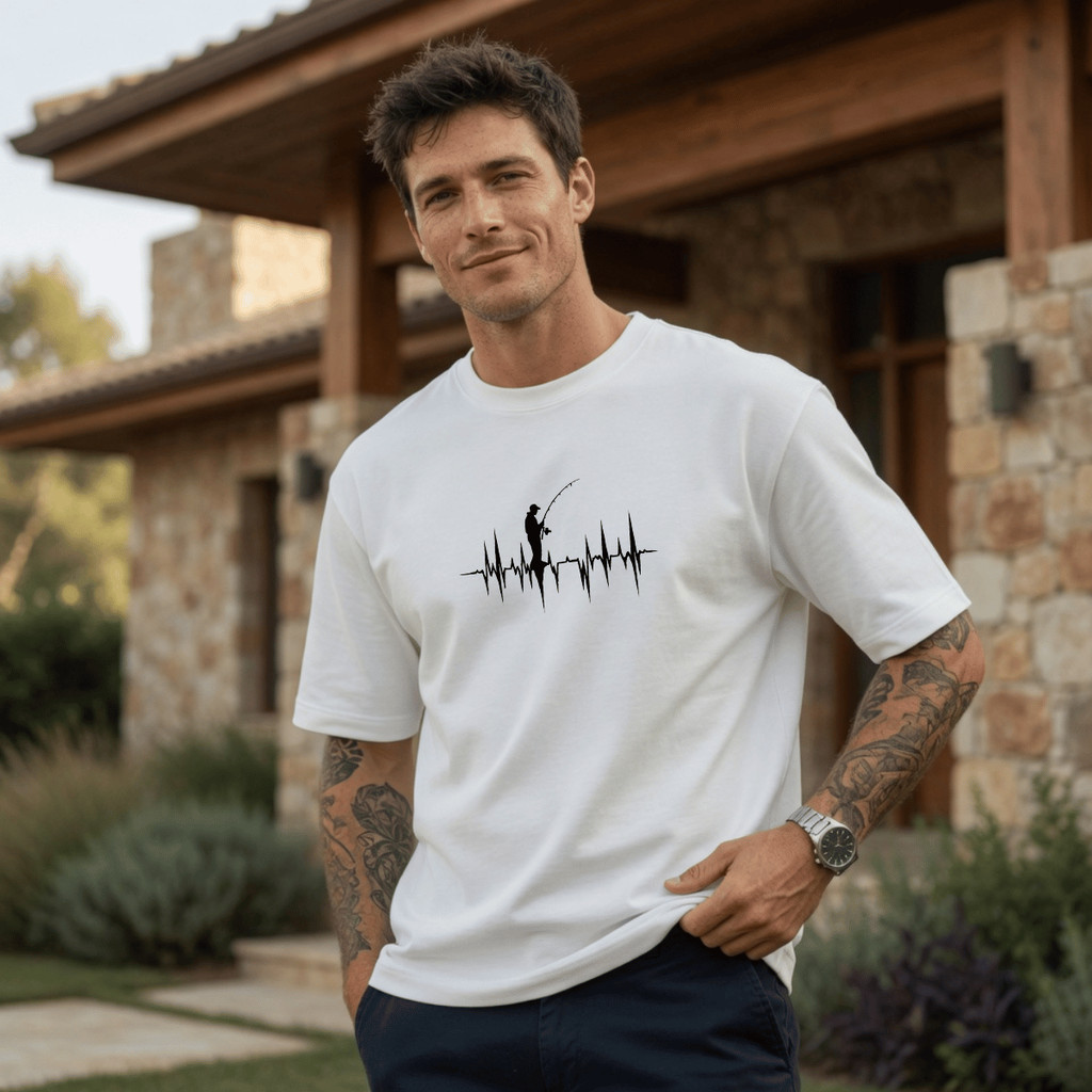 Camiseta Masculina Estampada  Pesca Batidas 100% Algodão Premium Camisa Blusa Homem Academia Confortavel Plus Size