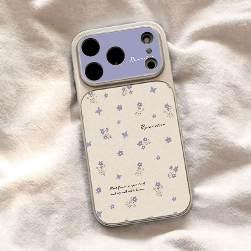Para Samsung A17 A37 A57 A56 A55 A54 S26 Ultra S25 S24 S23 S22Plus S21FE Roxo Padrão Floral Capa De Telefone