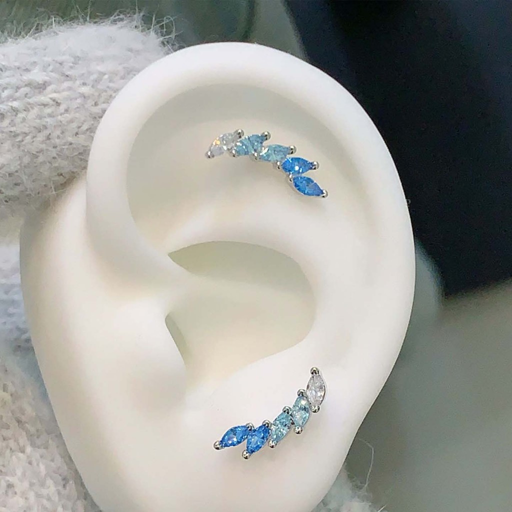316L Titânio Aço Gradiente Diamante Linha Brincos de Diamante Strobe Zircon Design Brincos Brincos Brincos