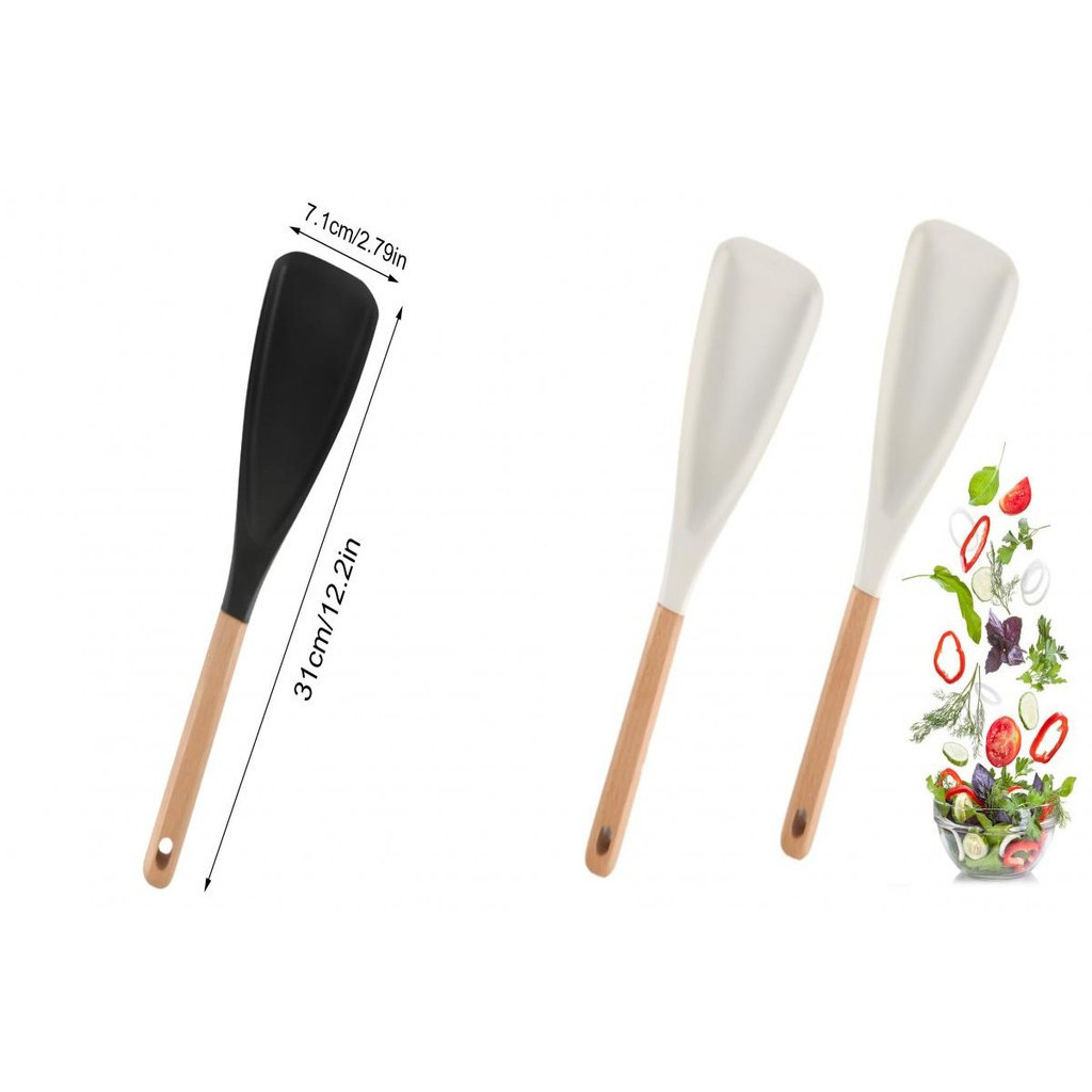 Utensílios de Cozinha Resistentes ao Calor, Colheres de Silicone para Cozinhar, Espátula Antiaderente Resistente ao Calo