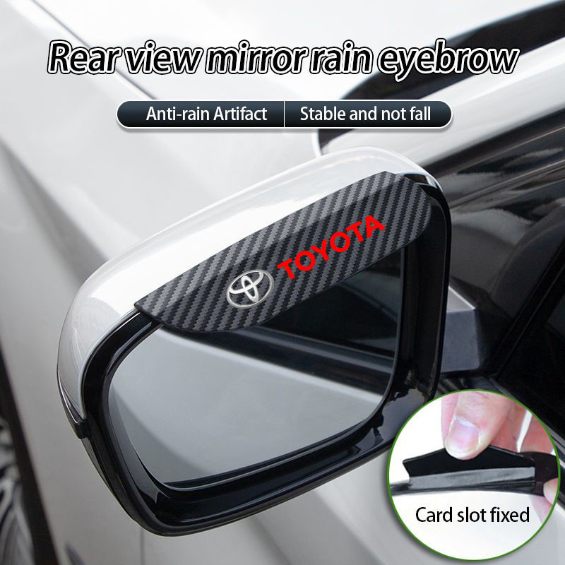 Acessório de decoração automotiva à prova de chuva de alta eficiência, adequado para espelhos retrovisores de fibra de c