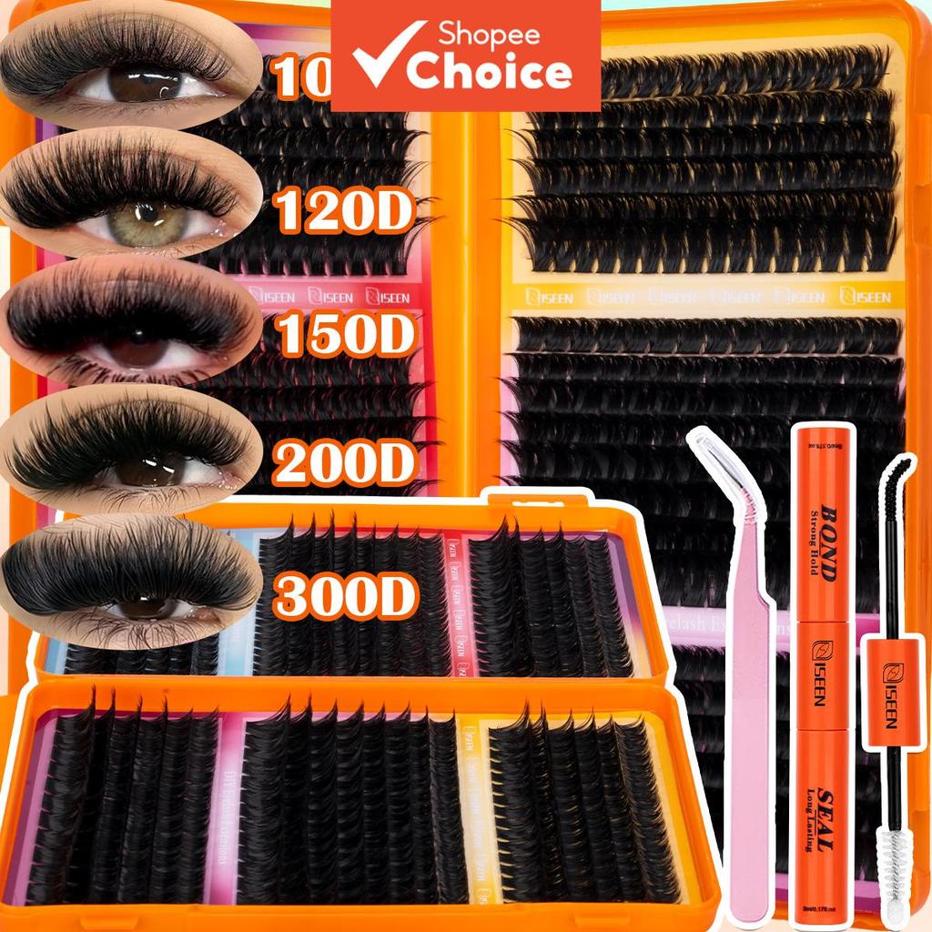 Kit De Cluster De Cílios Naturais Finos , Faça Você Mesmo , Extensão Macios , Pinça De Cola Individual E Vedação