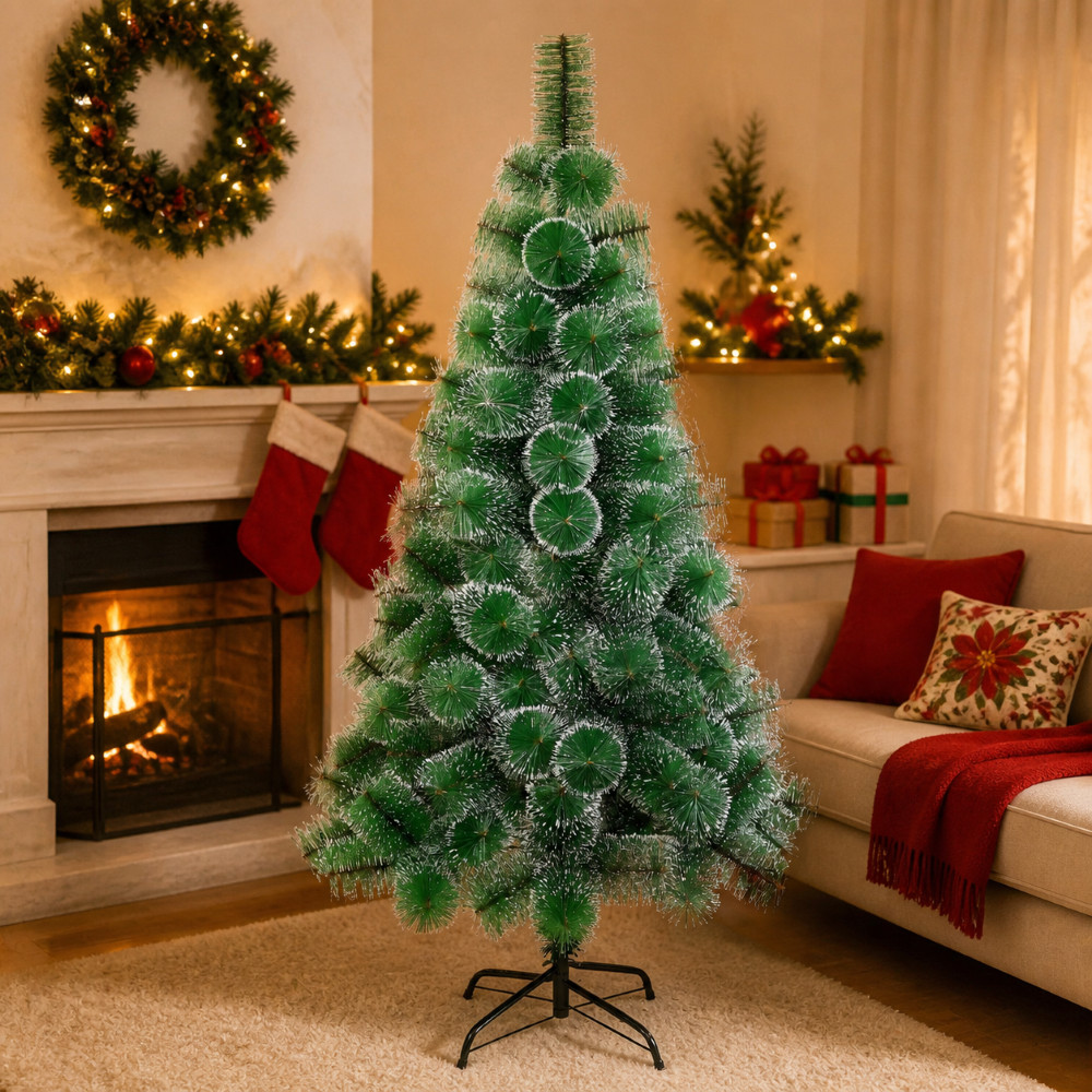 1,80m 2,10m 2,40m  Árvore de Natal Verde Tradicional luxo Decoração Festiva Luxuosa para Natal