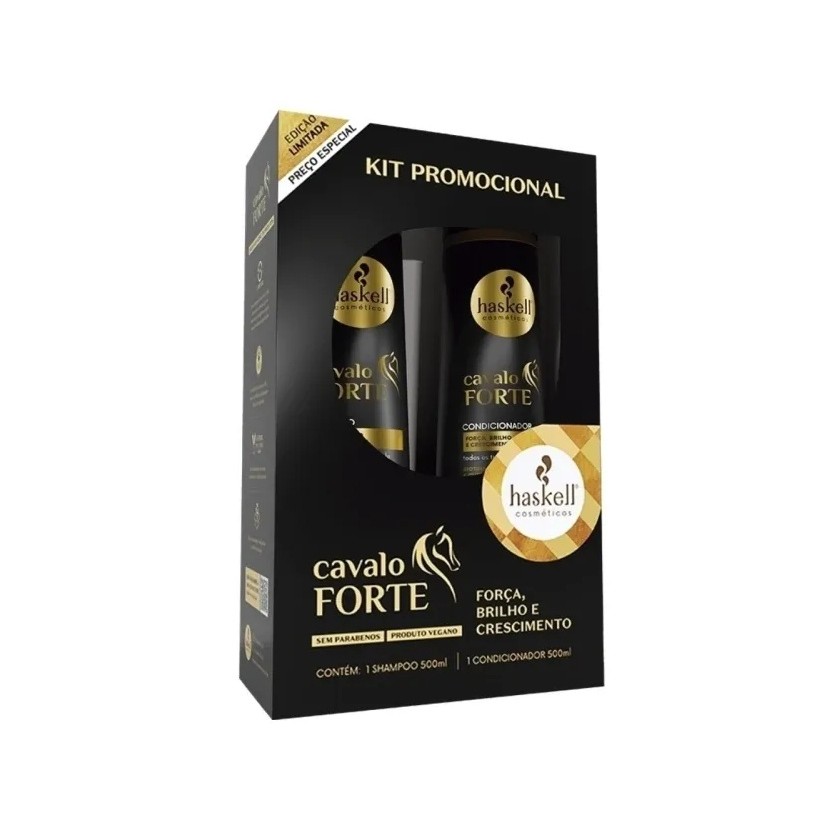 KIT SHAMPOO + CONDICIONADOR CAVALO FORTE HASKELL 500ML
