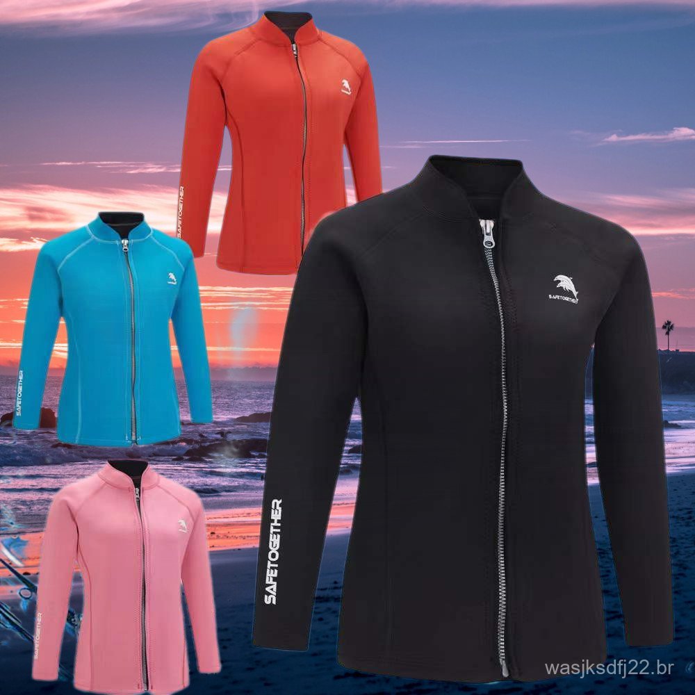 Roupa De Mergulho Térmica Feminina De 2 Mm – Fato E Banho Para Esportes , Manter Aquecido Confortável , De Corpo Inteiro
