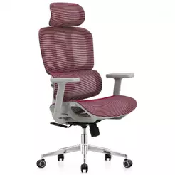 Cadeira de Escritório Dr. Office Business, Mesh, 2D, Ajustável, Suporta até 120kg, Bordô, DR-CH-BNN2DPRF