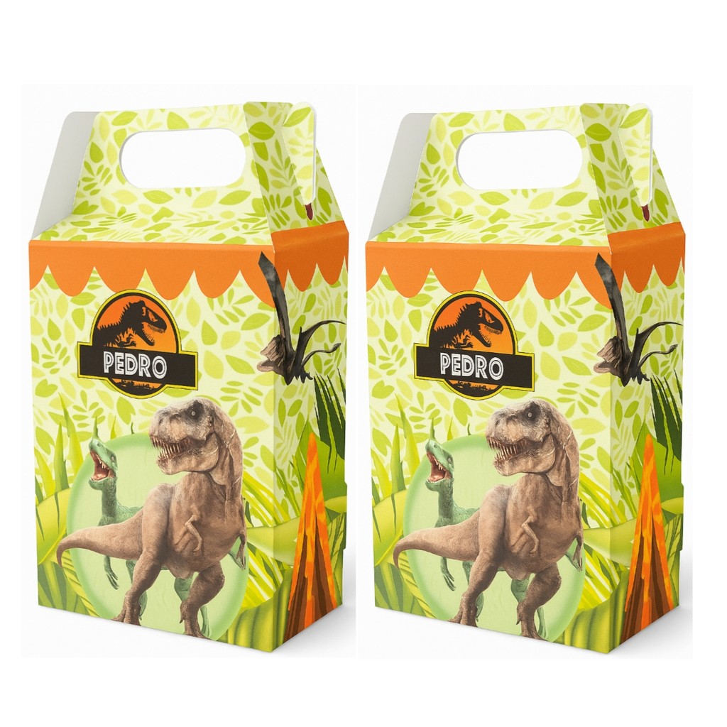 Caixa Maletinha Personalizada Dinossauros / Lembrancinha / Festa Infantil / Aniversário