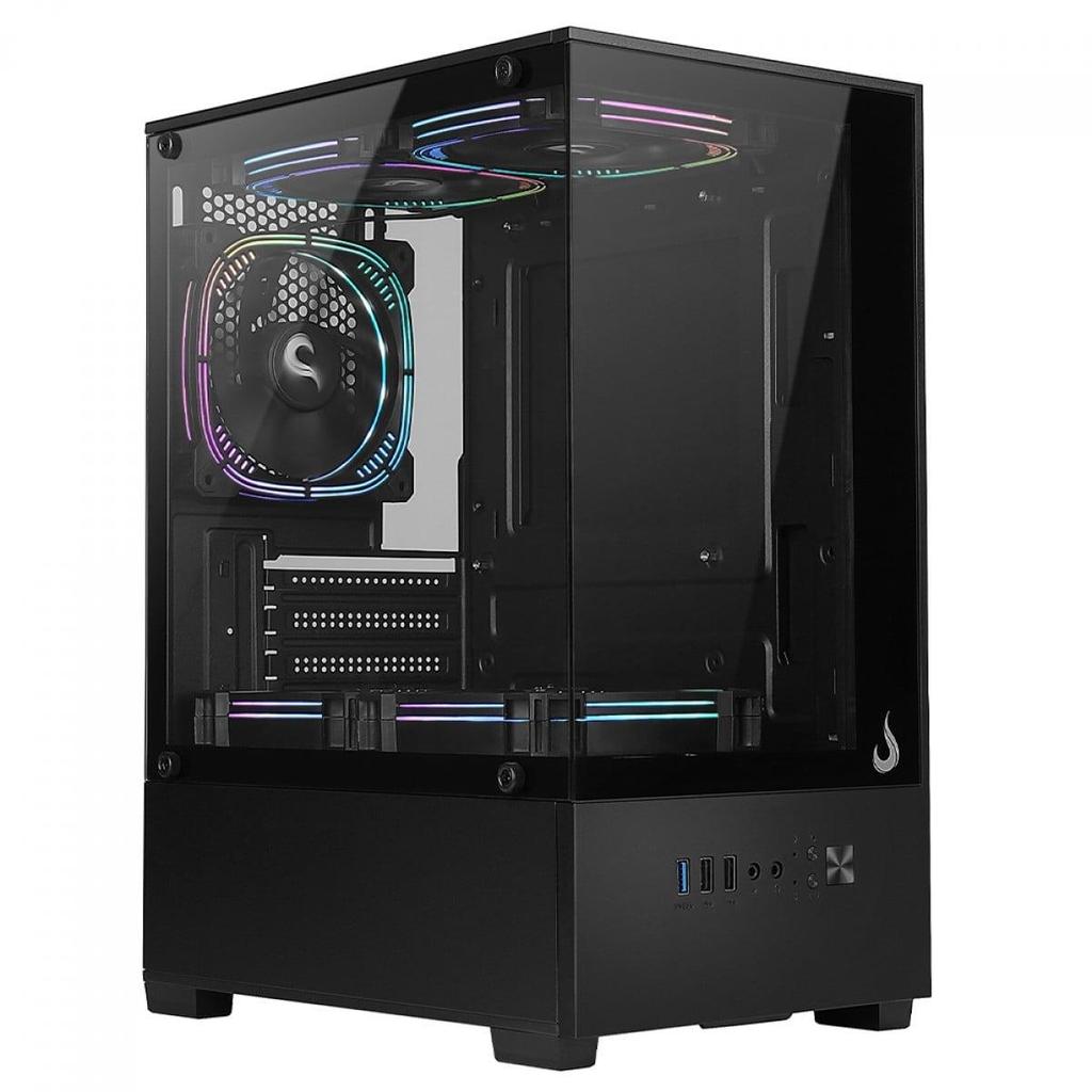 Gabinete Gamer Rise Mode Prisma Glass 01, Mid Tower, Vidro Temperado, mATX, Sem