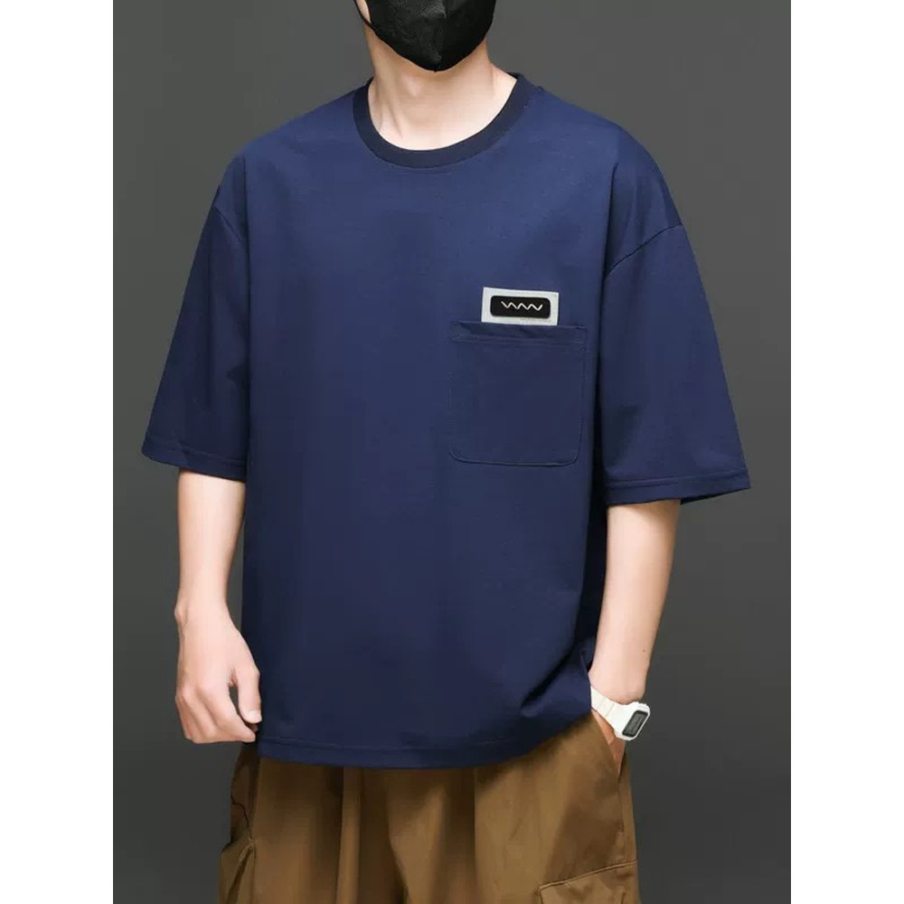 10XL tamanho grande camiseta de manga curta masculina verão fino em torno do pescoço solto na moda gordo mais meia manga