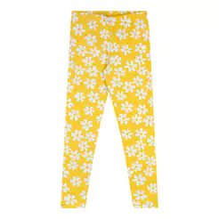 Calça Legging Infantil Menina Cotton Estampa Elian Amarelo