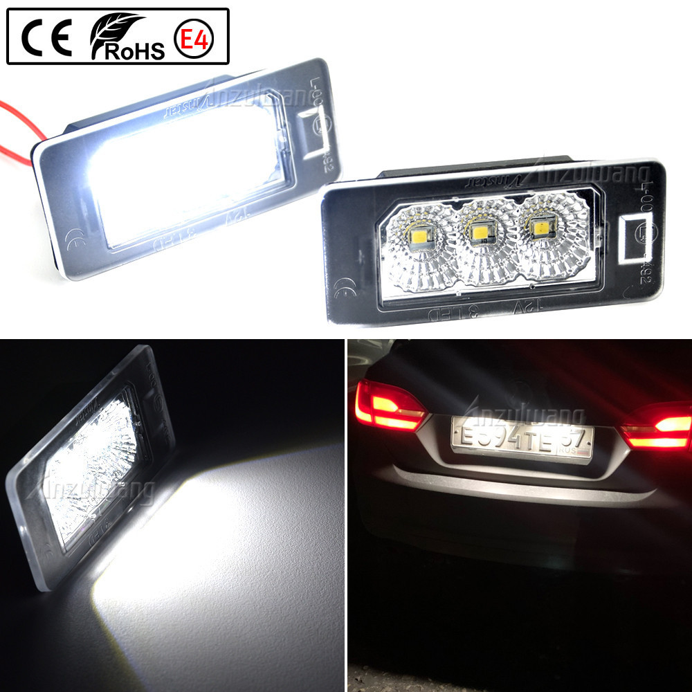 2 Pçs LED Lâmpada De Luz Da Placa De Identificação Para VW Golf MK6 Mk7 Plus Passat B6 B7 Jetta MK6 Polo Touareg Mk2 Tig