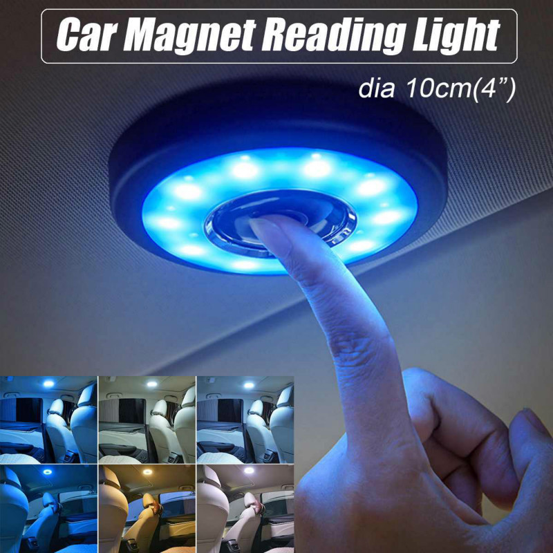 Luz De Leitura LED Para Interior Do Carro , Carregamento USB Automático , Ímã De Teto , Diurna Automática , Porta-Malas 