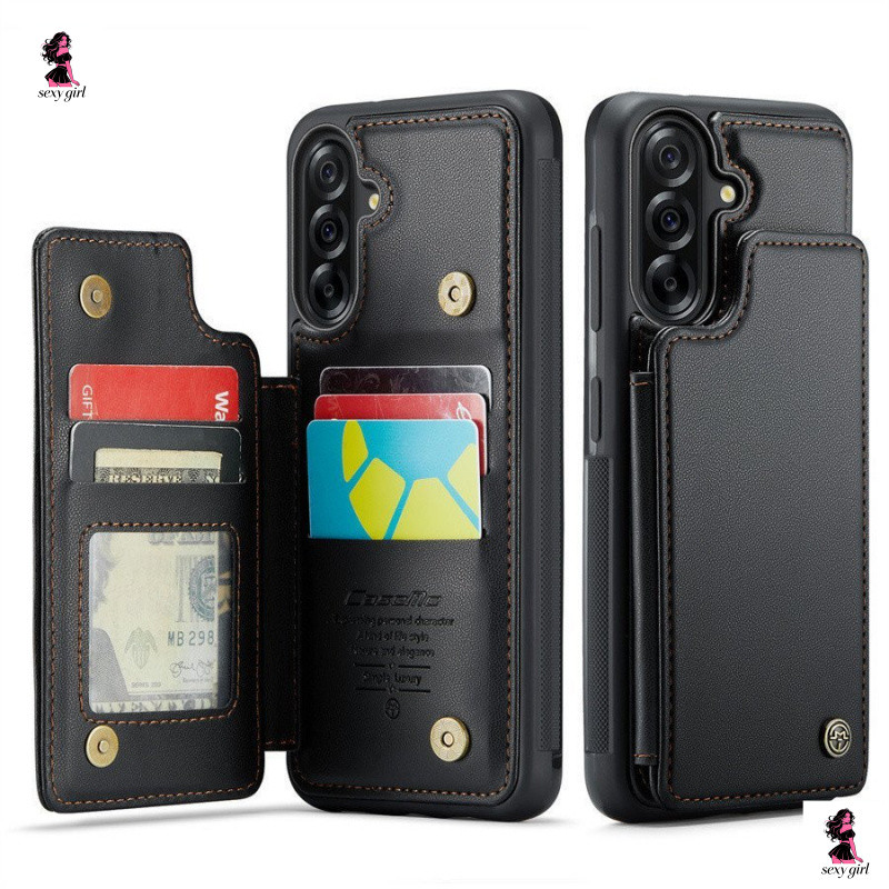 Capa de Telefone em Couro para Samsung Galaxy A15 A16 A17 A36 A56 GIHW