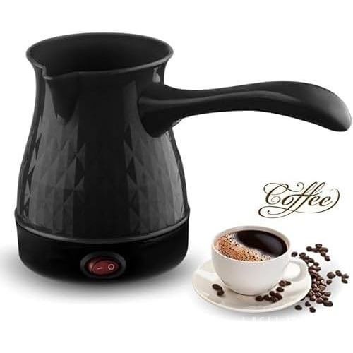 Cafeteira Turca, Cafeteira Elétrica Portátil Turca de 600ml, Cafeteira Turca Árabe Grega em Aço Inoxidável, Conjunto de
