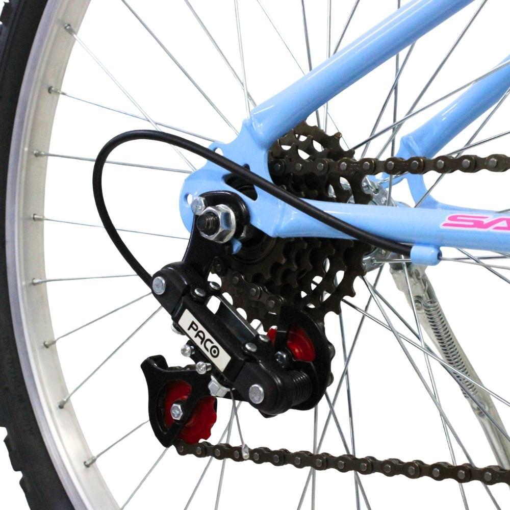 Bicicleta Aro 24 Feminina Said-X Beauty 18 Marchas com Cesta — imagem 2 de 2