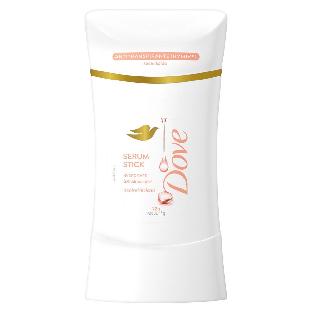 Desodorante Antitranspirante Dove Serum Stick Tropical Hibiscus 45g
