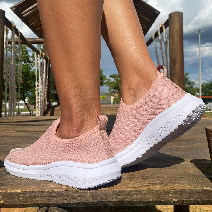 Tênis Meia Feminino Academia Caminhada Ortopédico Leve Confortavel Casual