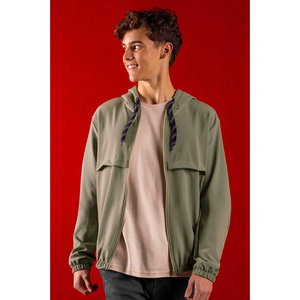 Jaqueta Juvenil Menino Polistrech Com Capuz Beats Verde