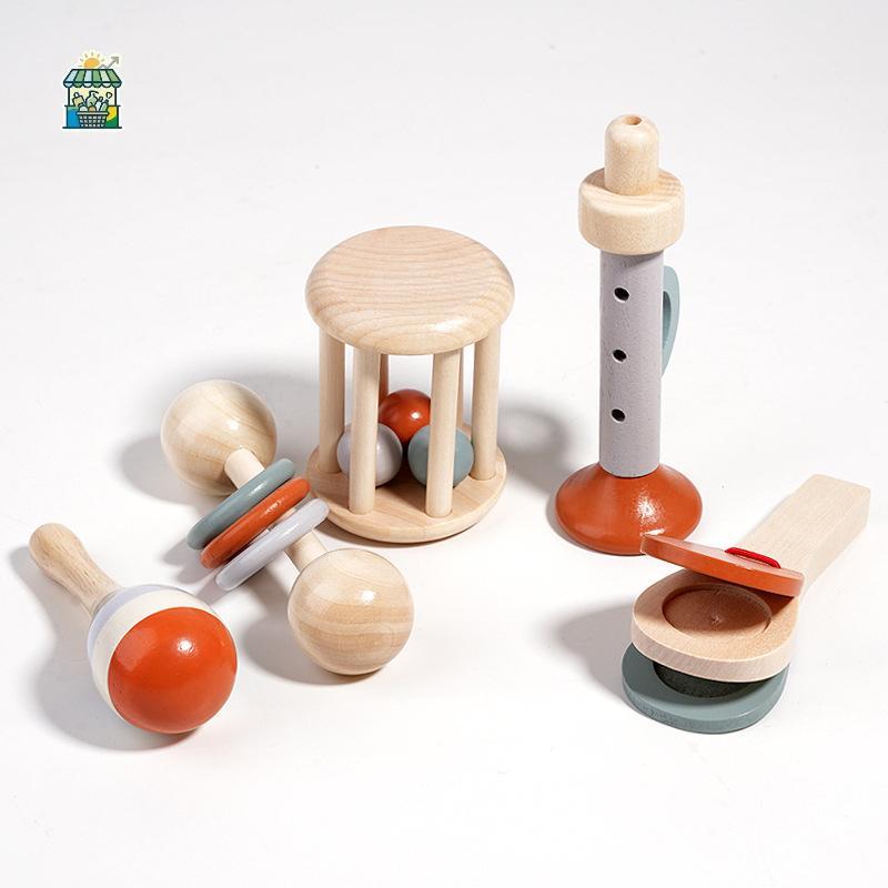 5 Pçs Instrumentos Musicais Do Bebê Chocalho Sensorial Brinquedos Educativos Precoces Montessori Presentes De Aniversári