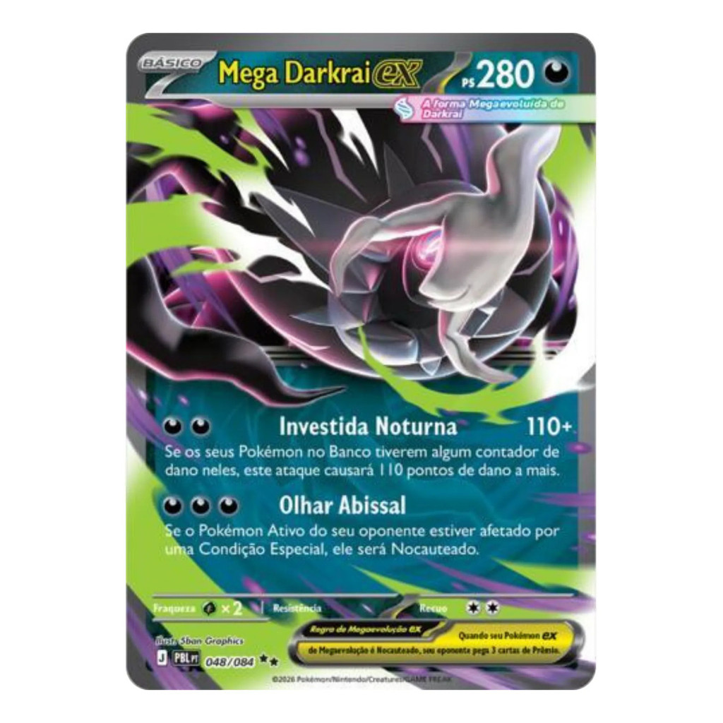 Mega Darkrai Ex 048/084 Escuridão Absoluta Pokémon