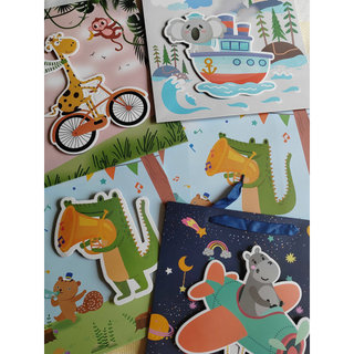 Out britânico Original único saco de presente dupla camada tridimensional parar Animal estilo dos desenhos animados nata