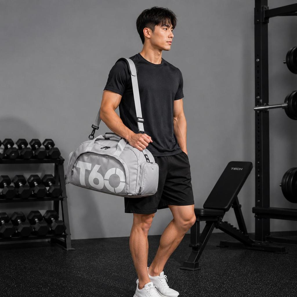 Bolsa Mala Academia Viagem Imagem Impermeável T60 Original Fitness Transversal Casual Masculino Feminino Multineos