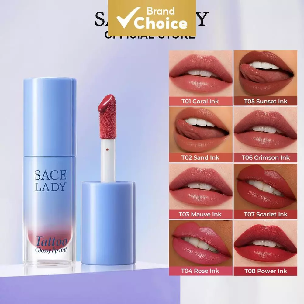 SACE LADY BR 16H Acabamento De Vidro Sem Transferência De Longa Duração Líquido Lip Tint Matte Choice Maquiagem Oficial