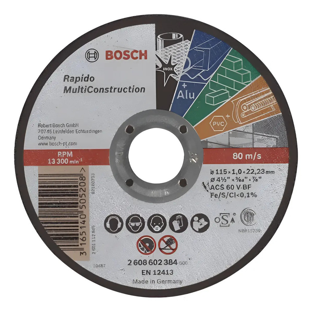 Disco de Corte 4.1/2" Multiconstruction 2608.602.384 - Bosch