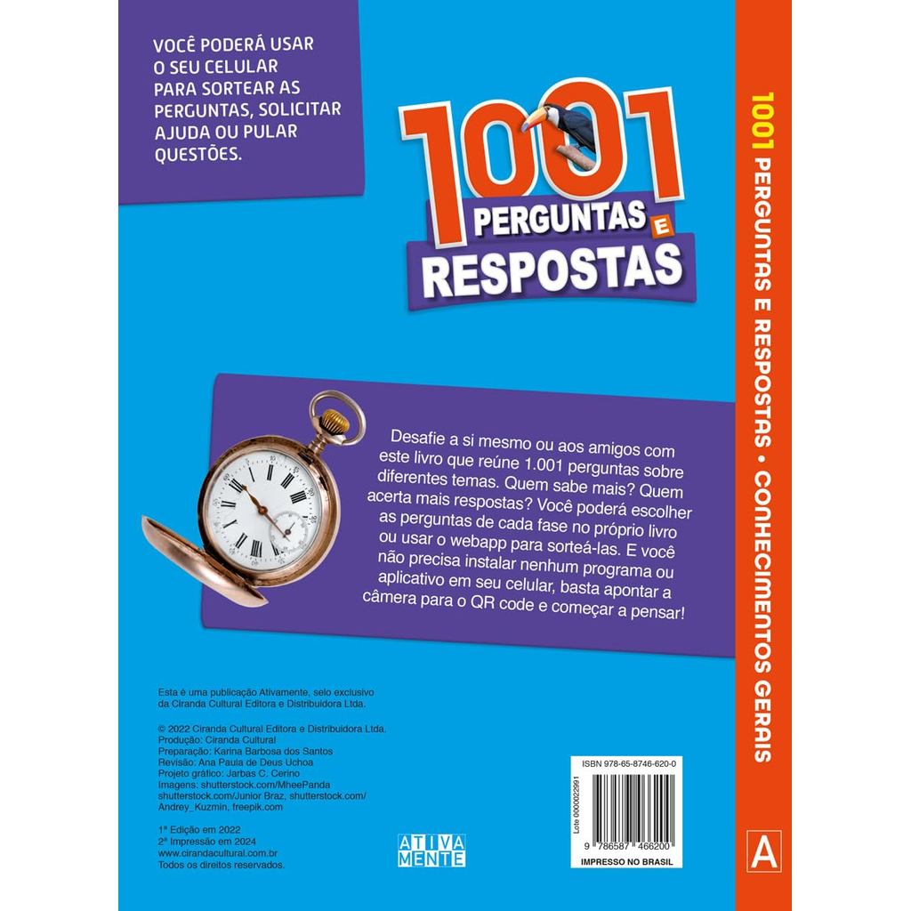 Livro 1001 Perguntas e Respostas - Ed. Ciranda Cultural — imagem 2 de 2