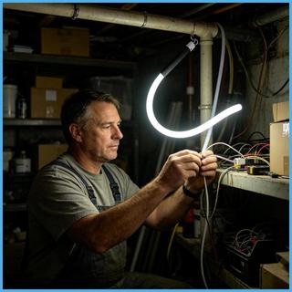 Luz De Trabalho Flexível 3 Modos Recarregável Lâmpada De Inspeção Portátil LED Vara De Para Mecânico huebasevn