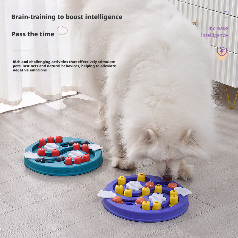 Brinquedos de labirinto para animais de estimação, brinquedos educativos tibetanos para vazamento de alimentos para cães