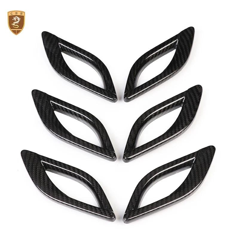 Fender 6 Peças Estilo De Carro De Fibra De Carbono Lateral Ventilação De Ar Aberturas De Pára-Choque Adequadas Para Mase