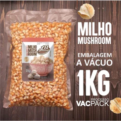 MILHO A VACUO Mushroom Para Pipoca Gourmet 1kg Oficial Promoção
