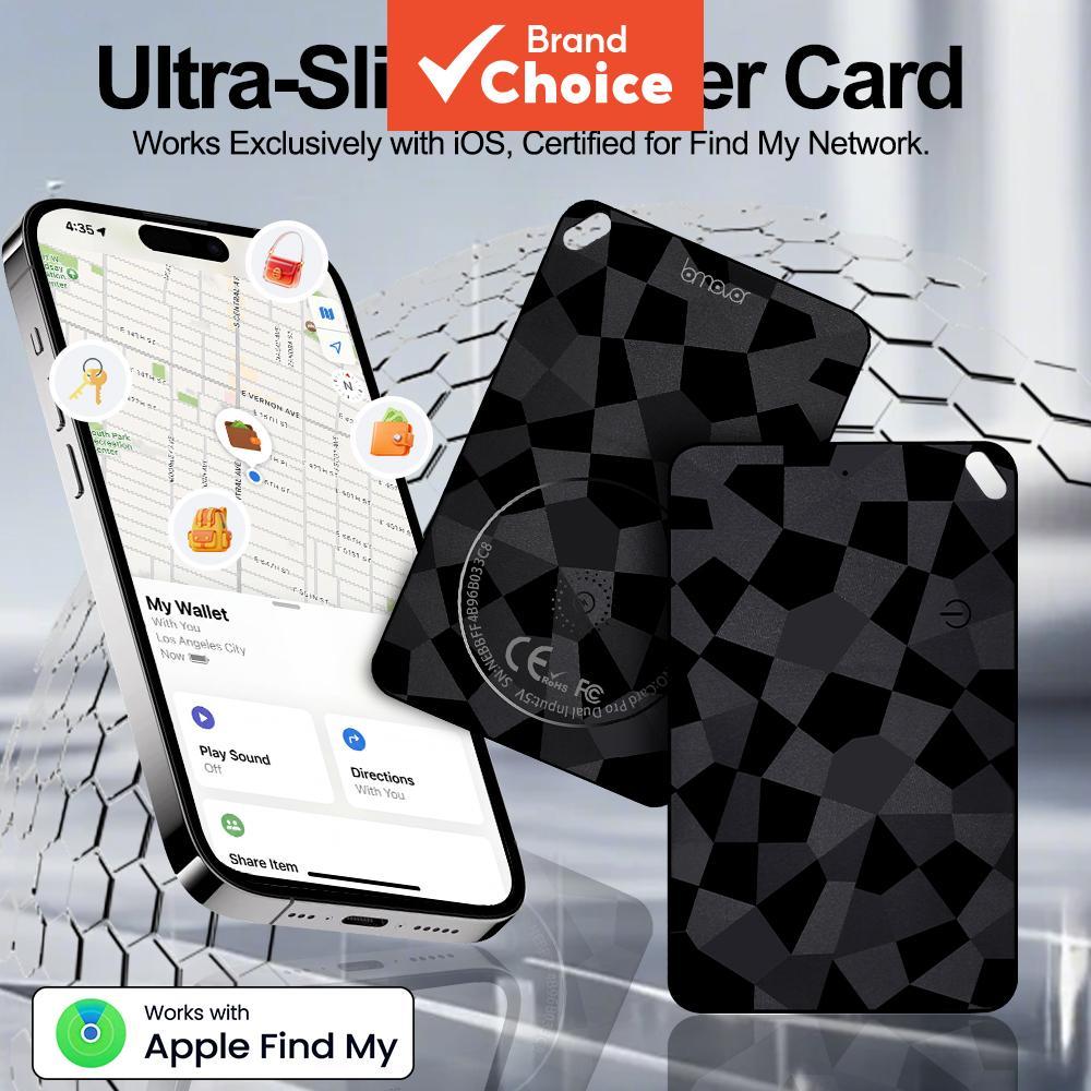 Smart Tag Carteira de Rastreamento Compatível com o APP iOS Find My para Localizador de Itens em Bagagens e Mochilas