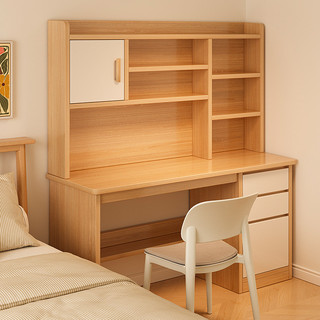 Mesa de estudo para estudantes, estante integrada, armário doméstico, escola secundária, quarto de estudante W