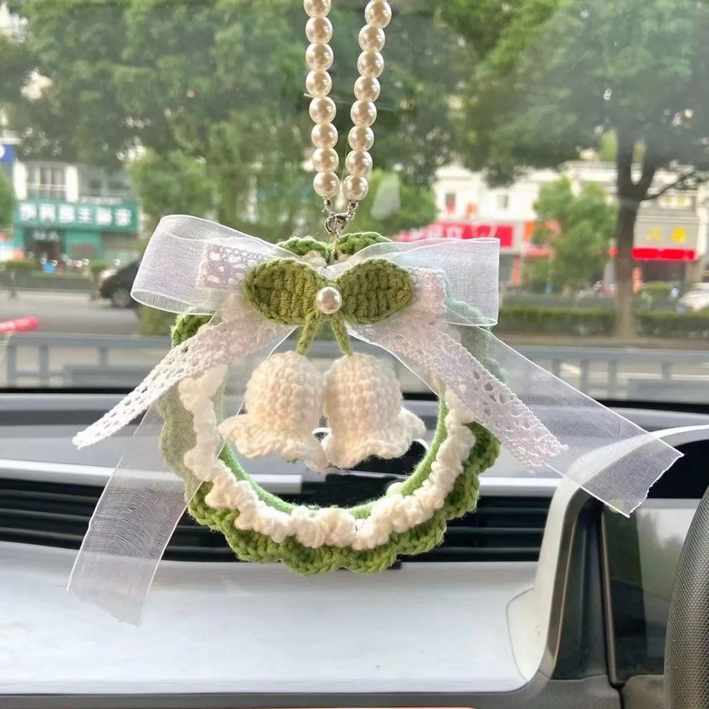 Pingente de girassol e pérolas para carro, feito à mão, para paz e felicidade, presente para melhor amiga ou deusa, kit 