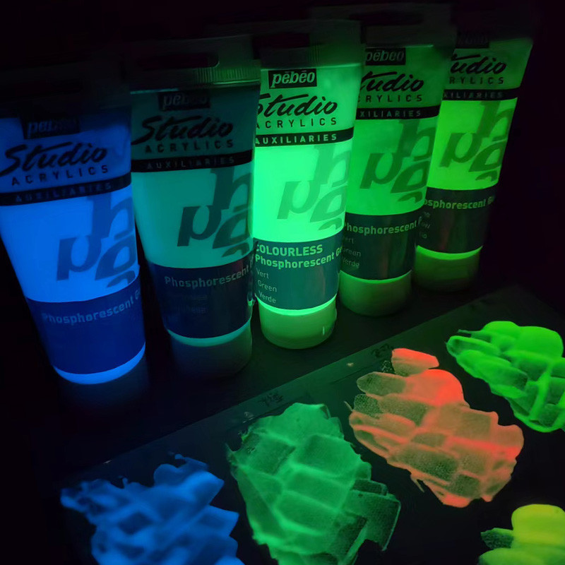Bebio pigmento acrílico cola luminosa acrílico agente médio 100ml mistura acrílica pigmento luminoso líquido acrílico