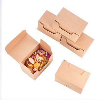 10 pçs 10*6*6cm retangular Retro papel Kraft caixa de doces de casamento famosa marca cartão decoração caixa de papel