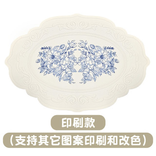 Silicone redondo Placemat engrossado grau alimentício isolamento doméstico Coaster europeu Retro em relevo utensílios de