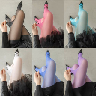 Meias-calças finas, transparentes e respiráveis para mulher, feitas de spandex elástico, modelo IDVS.