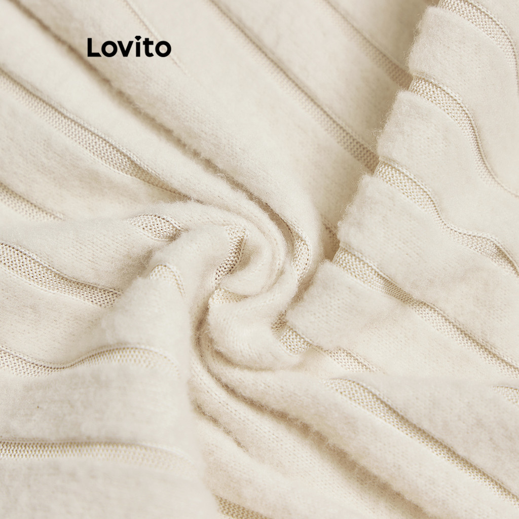 Lovito Férias Top Plissado Com Cadarço Texturizado Verão/Primavera Regata Para Mulheres Bordado L98AD053\2