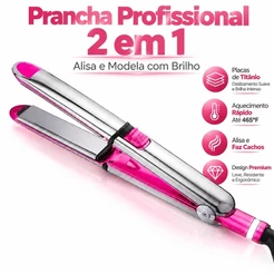 Prancha Alisadora de Cabelo Super Nano Titanium Optima 3000 BIVOLT Profissional 465° F voltikk