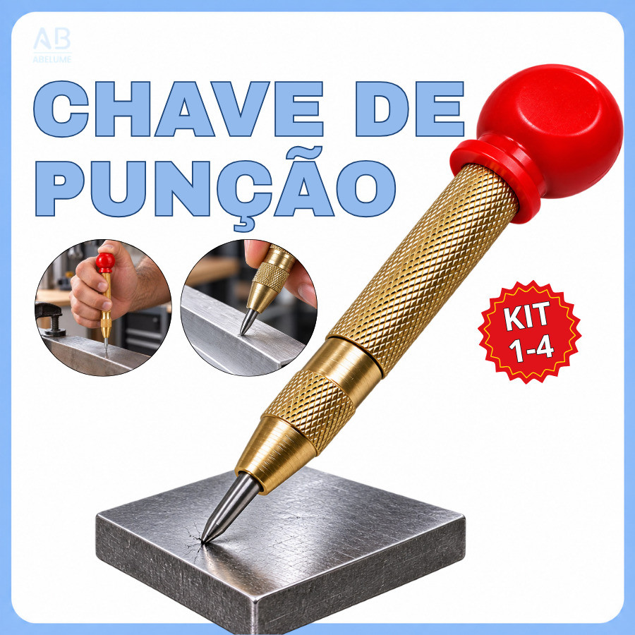 Chave de Punção Automático para Marcação em Ferro Metal e Madeira