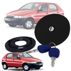 Tampa de Tanque Combustivel Preta c/ Chave + Bocal Fiat Palio 1996 97 98 99 00 01 02