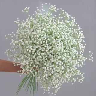 Gypsophila artificial de 108 cabeças, com toque de borracha macia, flor artificial para decoração de casamento Z8VG