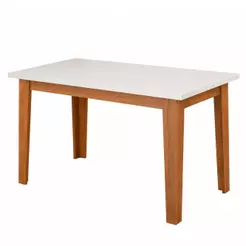 Mesa para Sala de Jantar 1,60m Miami Madeirado/Off White Dobuê